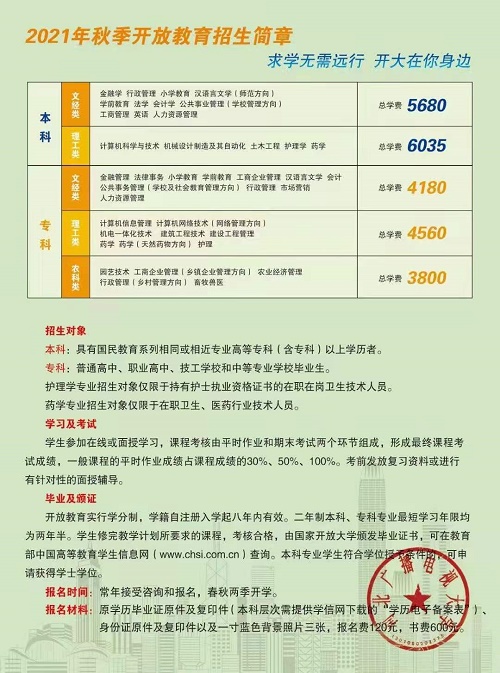 2021年河北開放大學(xué)學(xué)費多少？如何繳納？